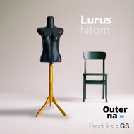 Black straight mannequin Iron legs / wood Statue Female Clothes Mannequin Female Mannequin Half Body