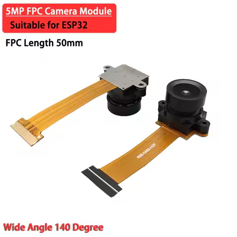 50mm FPC Length 5MP MIPI DVP Camera Module OV5640 2K High Resolution Wide Angle 140 Degrees Suitable