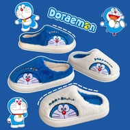 <![CDATA[Doraemon Furry Cotton Slippers - Anti-Slip Winter Warmth]]>