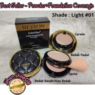 Revlon 2in1 Bedak Padat + Bedak Basah / Revlon Powder / Bedak padat+Foundation 2in1 / Alas bedak + B