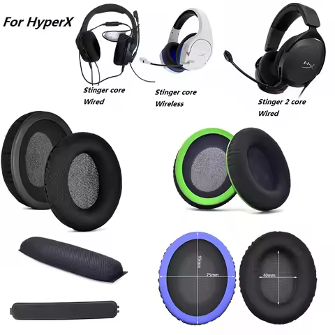 Ear Pads for HyperX Cloud Stinger core wired/Wireless/stinger 2 core wired Headset Replacement 95*75