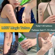 【MEET Magic Tattoo】สติ๊กเกอร์รอยสักชั่วคราวกึ่งถาวรรอยสักชั่วคราวกันน้ำ15วันรอยสักปลอมลายสดขนาดเล็กน