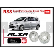 Perodua Alza Slotted drilled rotor disc