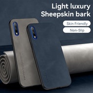 Huawei Y9Prime Y7 Y7Pro Y7Prime 2019 Y9S Y7a Y6p Y8p Luxury Matte Sheepskin Leather Silicon Shockproof Case Cover