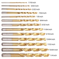 13Pcs Left Handed Drill Bit Set Extractor Drill Bits for Metal Power Tools Accessories with Titanium
