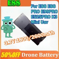 Drone Battery Accessory 3.7V 1800/2600mAh For E88 E88 PRO E99PRO E525PRO K3 Mini Uav Drone Battery 4
