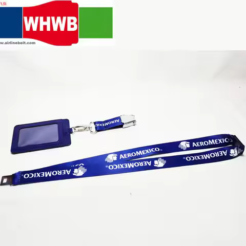 Aeromexico Mexico Lanyard Pilot Flight Crew's License ID Card Holder Boarding Pass String Sling Airc