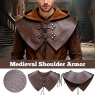 Medieval Renaissance Punk Retro Cape Armor Medieval Knight Chest Harness Shoulder Armor PU Leather H