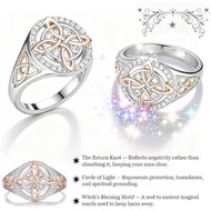 Handmade Witch’s Return-Knot Protection Ring, Witches Knot Ring