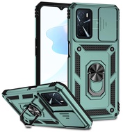 Case For OPPO A16 A54 A55 A57 A74 A77Global Slide Camera Protector 360 Ring Armor PC Hard Cover For 
