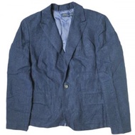 POLO RALPH LAUREN 亞麻單扣西裝外套 211797222002 4碼 靛藍色 1B 修身外套外套 [二手] [POLO RALPH LAUREN]