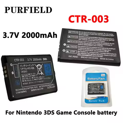 CTR-003 2000mAh 3.7V 3DS Battery CTR003 Lithium Ion Batteries for Nintendo 3DS/2DS Game Console N3DS