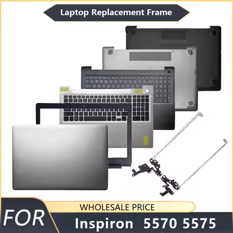 NEW For Dell Inspiron 15 5570 5575 P75F Black Laptop LCD Back Cover Front Bezel Palmrest Bottom Case