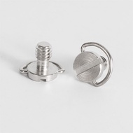 Tripod Head Quick Release Plate Screw 1/4 Inch Flat Slot Screw C Ring SLR Screw