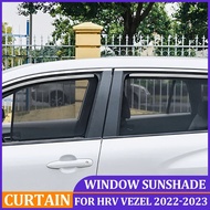 Magnetic Car Sunshade Shield For Honda HRV VEZEL 2022 Passenger Baby Side Windows Sun Shade Curtain For Honda VEZEL HR-V 2023