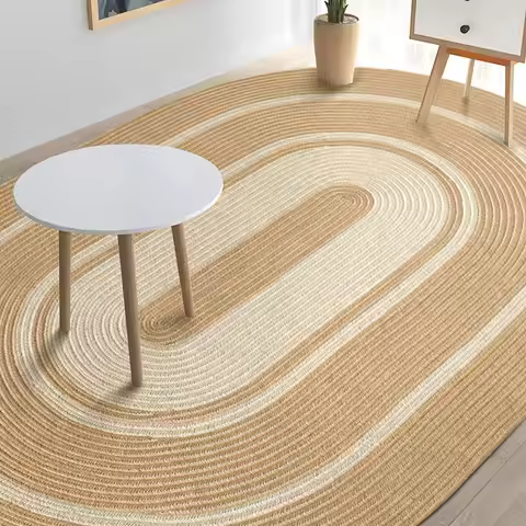 Living Room Carpet Home Decoration Natural Jute Hand Woven Bedroom Rug Fashion Minimalism Wear-resis