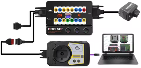 Godiag GT100+ GT100 Pro OBDII Breakout Box ECU Bench Connector Adds Electronic Current Display and C