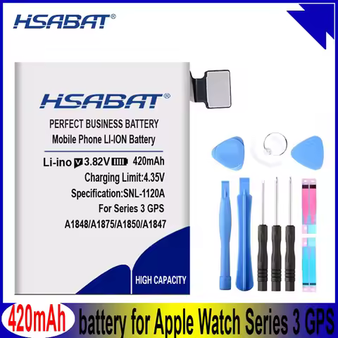 HSABAT 320mAh / 420mAh Battery for Apple Watch Series 3 GPS / LTE 38mm / 42mm A1847 A1875 A1848 A185