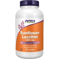 NOW Supplements, Sunflower Lecithin 1200 mg with Phosphatidyl Choline, 200 Softgels