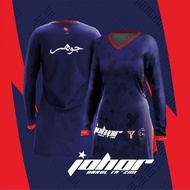 BAJU MUSLIMAH FAZZ JDT01 - JERSEY BOLA J0H0R D4RUL T4Z1M HOME FAN MADE 2021
