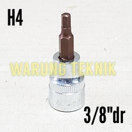 JTC 347XX HEX BIT SOCKET 3/8" L50 DR SHORT HEXAGON SOCKET WRENCH H4 H5 H6