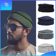 Peci PAKOL AFGHANISTAN Hajj Prayer Cap Islamic Boarding School Men Adults Boys Plain Black White Rou