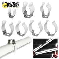 ASWELL 5Pcs Spring Terry Clip, Fixing Clips Base Tool Lamp Tube Clip,  With Rubber Protection T3/T4/