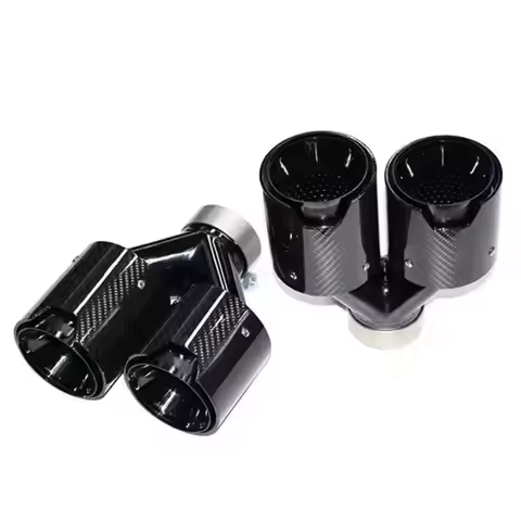 For BMW F10 F11 535d 535i 640d 640i High Quality 4-Outlet M Logo Carbon Fiber Muffler Exhaust Pipe B