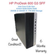 Intel Core i5 6500 6th Gen DDR4 RAM HP Prodesk 600 G3 SFF Office CPU Only Used with 6 Months Warrant