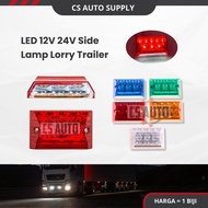 LED 12V 24V 20smd Side Lamp Lorry Truck Trailer Marker Parking Light Bright White Red Yellow Green B