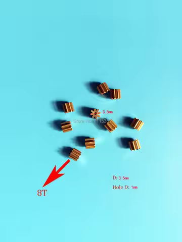 Metal Small Tail Motor Gears Gear 8T Teeth 0.4M 0.97mm Inner Hole Parts For Wltoys V912 V913 V912-A 