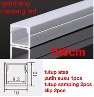 u channel aluminium for led strip bahan tebal 1000*10*10mm