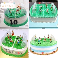 WINTE Set of 9 Soccer Toppers Funny 9 Soccer Players Cake Decorations Cupcakes
