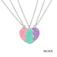 Magnetic Bff Friendship Necklace For 3 Matching Heart Pendant Best Friend Necklaces