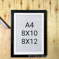Frame black A4/8x10/8x12 mat/board photo