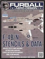 FRD48-013 1/48 US Navy F-4B/N Phantom Stencil Decal