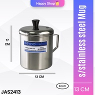 STAINLESS STEEL MUG WITH LID  /HIGH QUALITY /MUG STAINLESS STEEL PREMIUM DENGAN PENUTUP