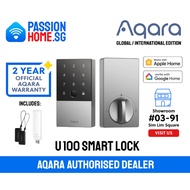 Aqara U100 Smart Door Lock with 2 NFC Cards E1 Hub Included, works with Homekit Google Home Alexa
