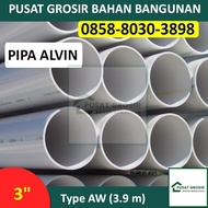 Produk terbaru Pipa PVC 3" D Merek Alvin Pipa Paralon 3inch D Per Btg