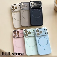 JUJI High Quality Matte Original Silicone Magnetic Phone Case For IPhone 17 Air 16 15 Pro Max Camera