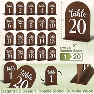 Wooden Numbers 1-10 Signs Plates Restaurant Cafe Bar Place Table Marker Desk Digit Card Holder Durab