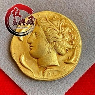 Sun God Gilt Ancient Coin Solid King General Coin Ancient Greece Silver Coin Hercules Athens Gold-Pl