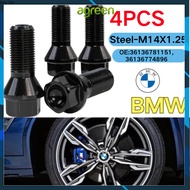 AG 4PCS BMW Steel Car Wheel Lug Bolts Nut Screw Parts For 1/2/4/5/6/7/8 Series X1 X3 X5 X6 E71 F20 F