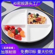 Cante Food Cafeteria Fast Food Plate Imitation Porcelain Melamine Tableware Serving Dishes Compartme