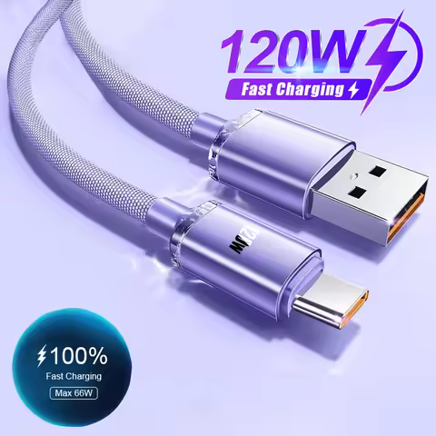 120W 6A USB Type C Fast Charging Cable For Huawei P40 P30 Honor Xiaomi Redmi Oneplus USB C Charger D