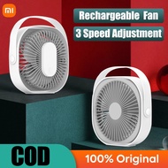 MI 2022 New Xiaomi Fan Portable Fan USB Rechargeable Fan Table Fan 20dB Silent Desktop Fan-COD