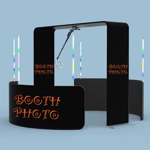 Overhead 360 Photo Booth Backdrop Enclosure Automatic Rotating Overhead Spinner 360 Photo Booth with