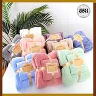 (GS8) Korean Towel Set 2in1 Bath & Face Towel Adult Bath Towel