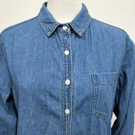 686-Second-Hand ELIM Shirt Long Sleeve Denim Jacket Button Pocket Made In Korea