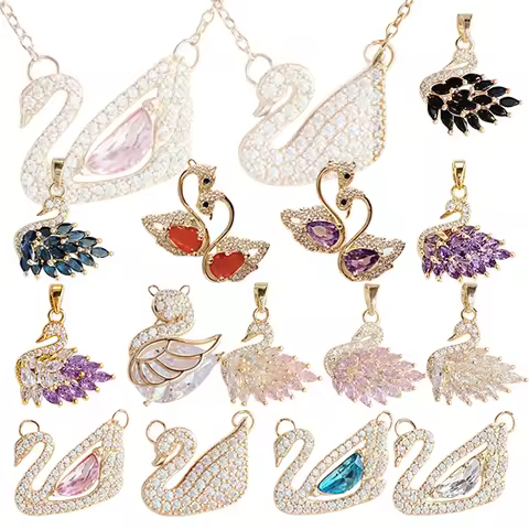 Bestseller Swan Pendant With Series,Light Luxury Zircon Swan Wing Pendant Noble Aura Sweet And Roman